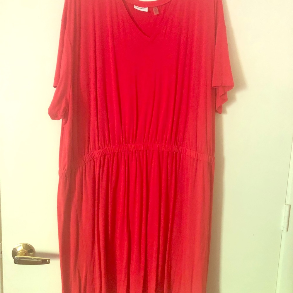 DKNYC Drop Waist Dress - Coral
